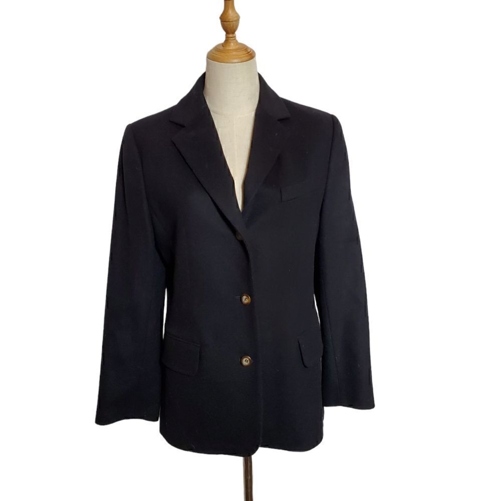 L.L. Bean Black Cashmere Blend Blazer Jacket